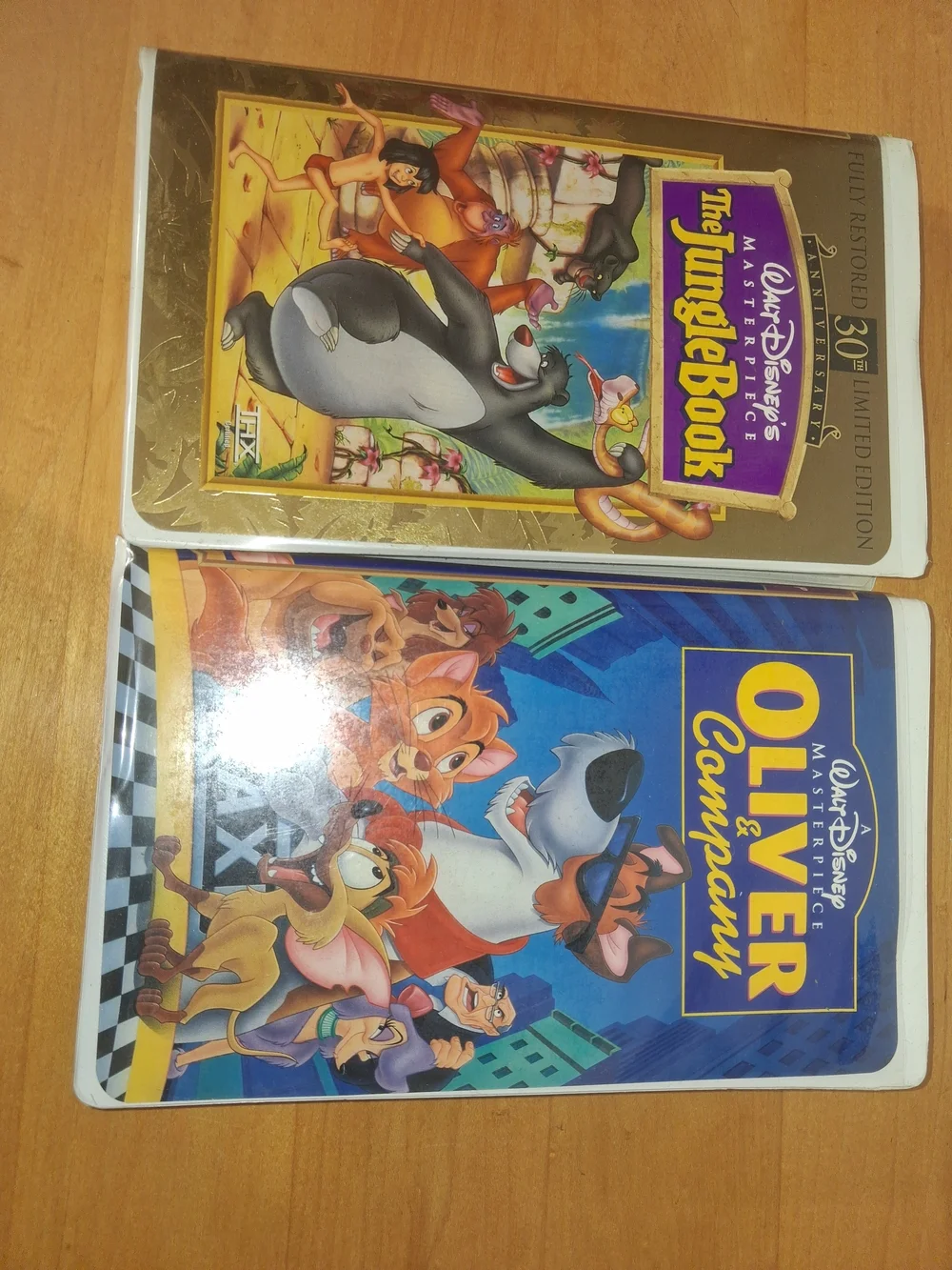 Disney Vintage The Jungle Book & Oliver & Company Colorful Duo VHS-Style Covers